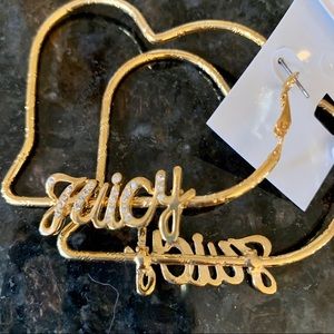 Women’s Large Gold “Juicy” w/Crystals Earrings